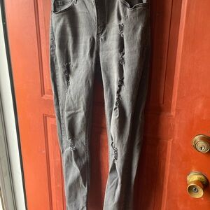 Seven7 Distressed Gray Skinny Jeans